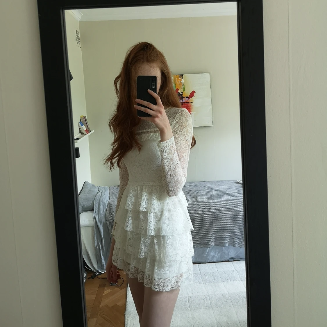 Vit spetsklänning  - 91