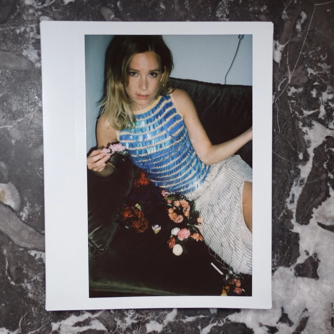 Turkos topp med paljetter