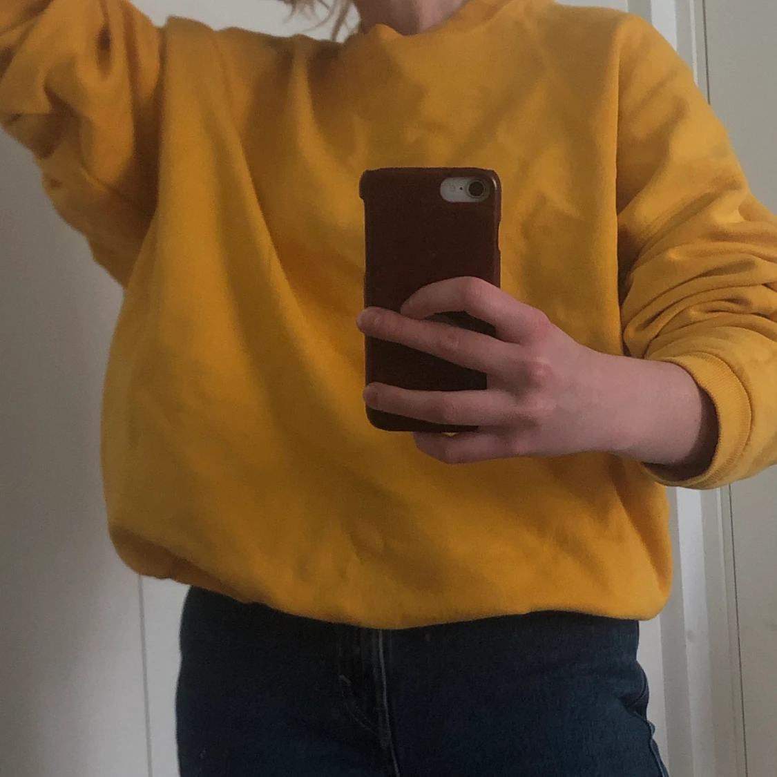 Mysig senapsgul tjocktröja - 91