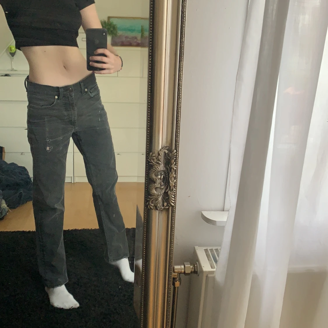 Gråa acne byxor - 90