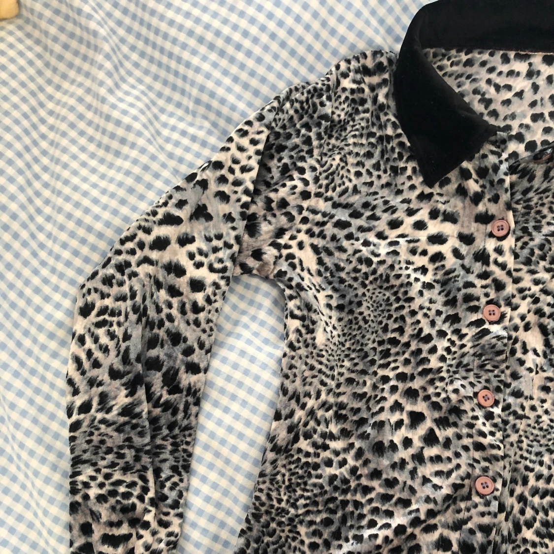 Vintage leopardmönstrad topp - 90