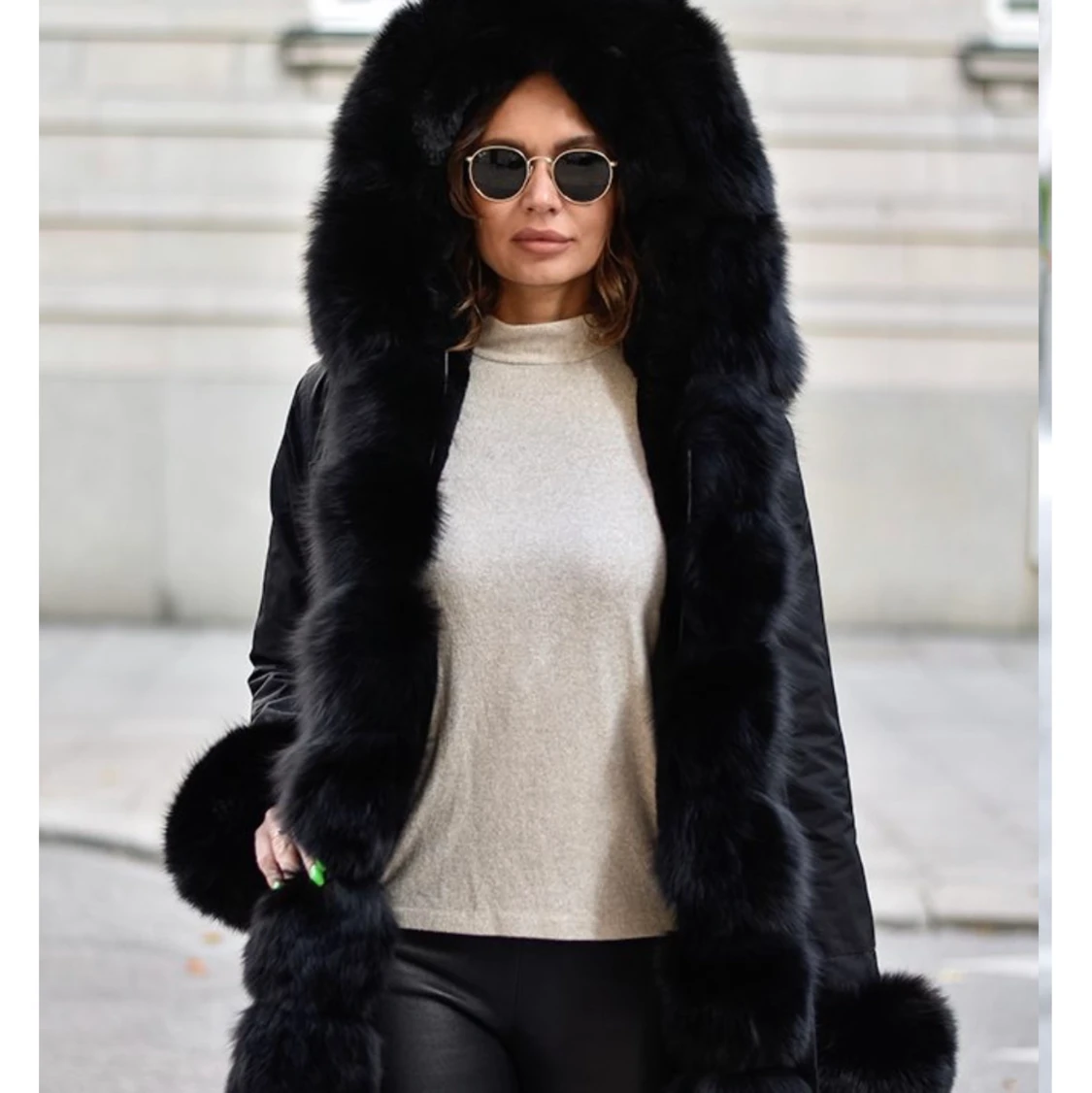 Naya Parka Lång Äkta Päls - 91