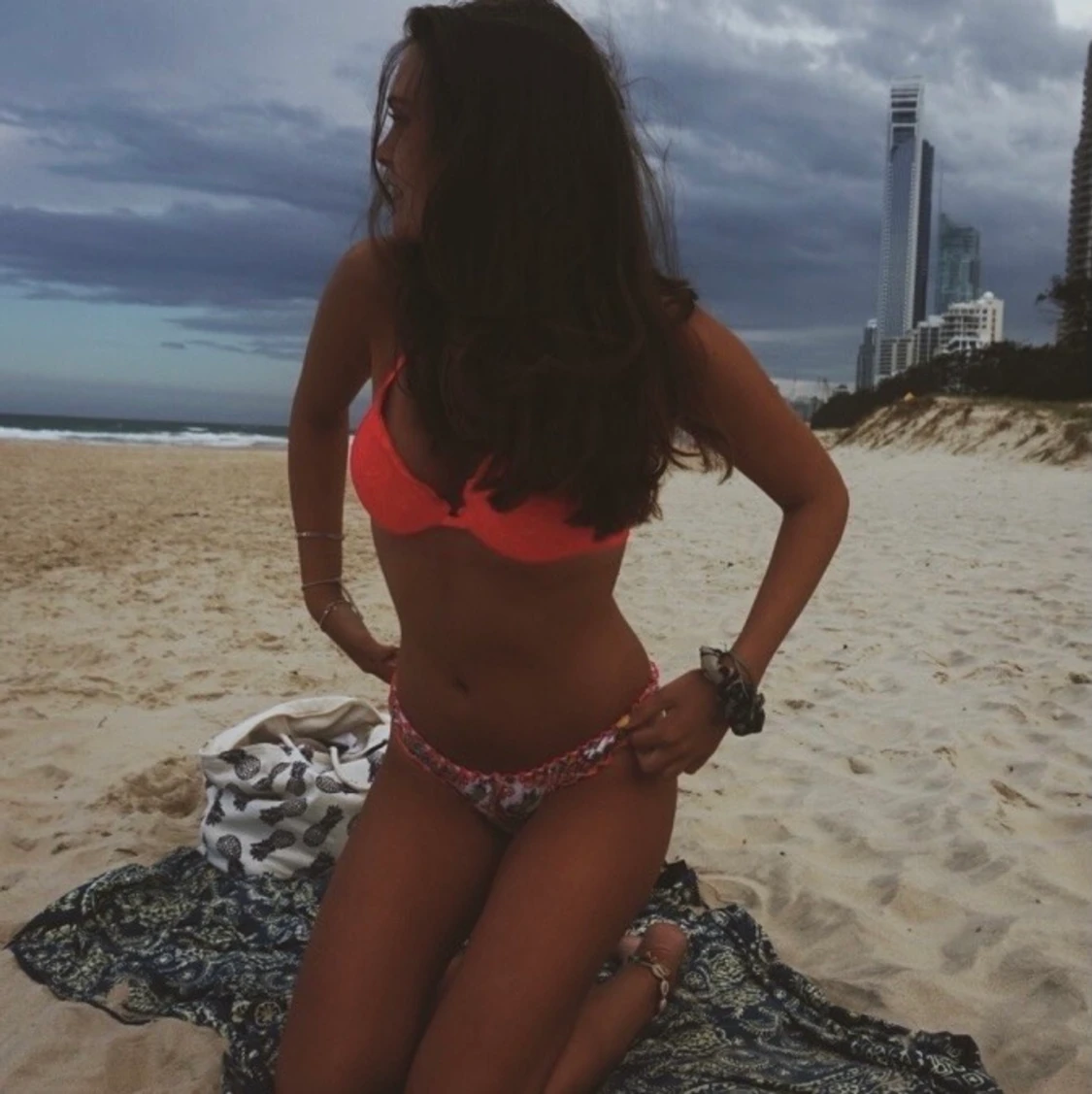 Korall färgad bikini topp från calzedoin - 91