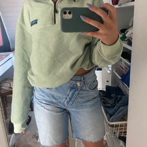 mintgrön fleecetröja med dragkedja! - så mysig oversized fleece med half-zip! Blir din för 100+frakt💚