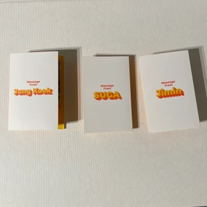 VILL SÄLJA - butter album message card, 30 kr styck + 14 (frakt). Jimin såld.