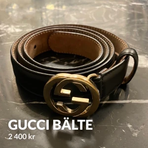 Gucci bälte  - Svart läder. 