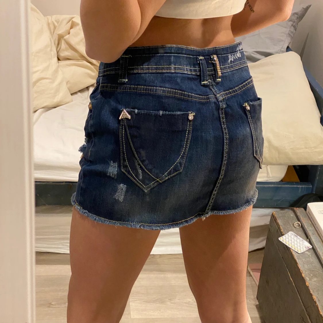 Kort jeanskjol  - 90