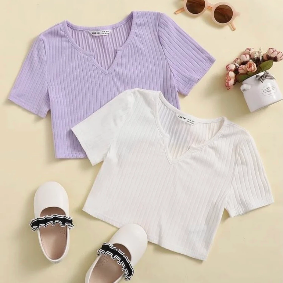 SHINE t-hirt formade crop tops