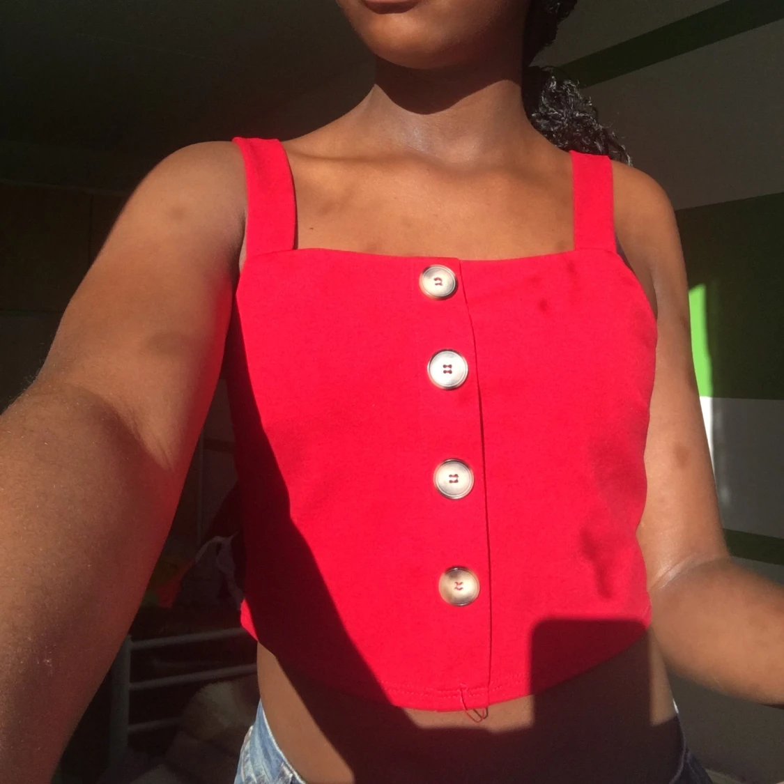 En fin röd topp i stl.M - 91