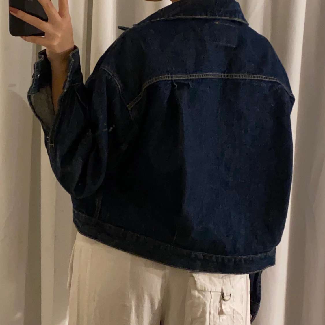 Cropped jeans jacka - 90