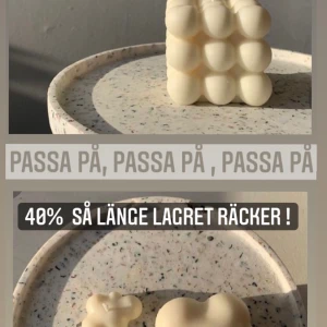 Ljus - Handgjorda ljus med ekologiskt stearin, nu för 40% bubbel cube candle 119kr cloud candle 95kr (Innan rabatt) finns i olika dofter melon och grurka, sparkning vanilla eller utan doft