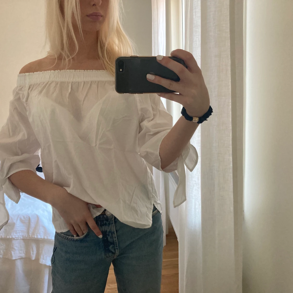 Vit sommarblus  - 90