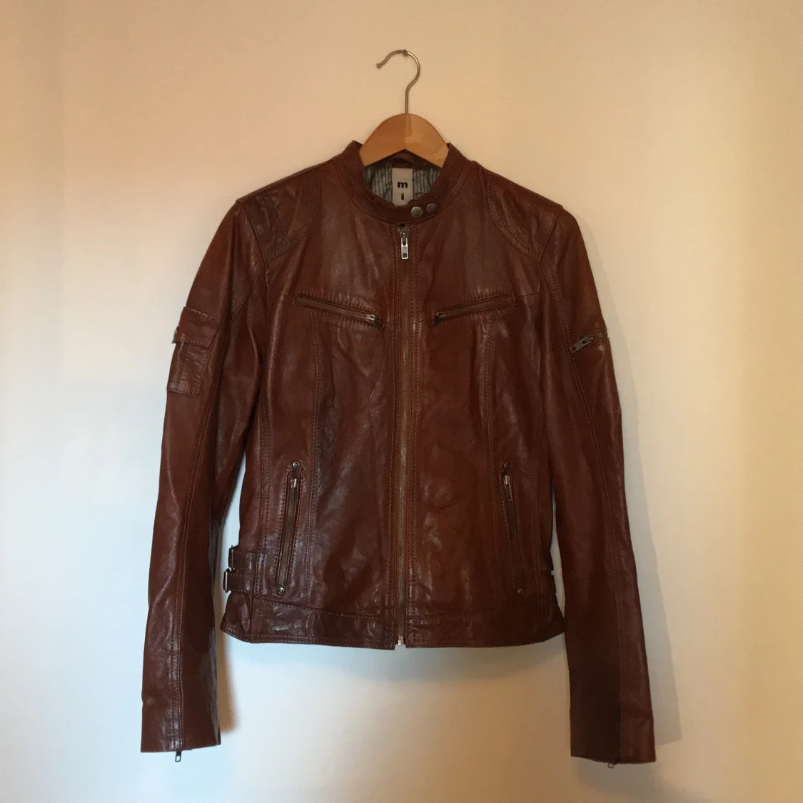 Äkta mission ”biker”-skinnjacka