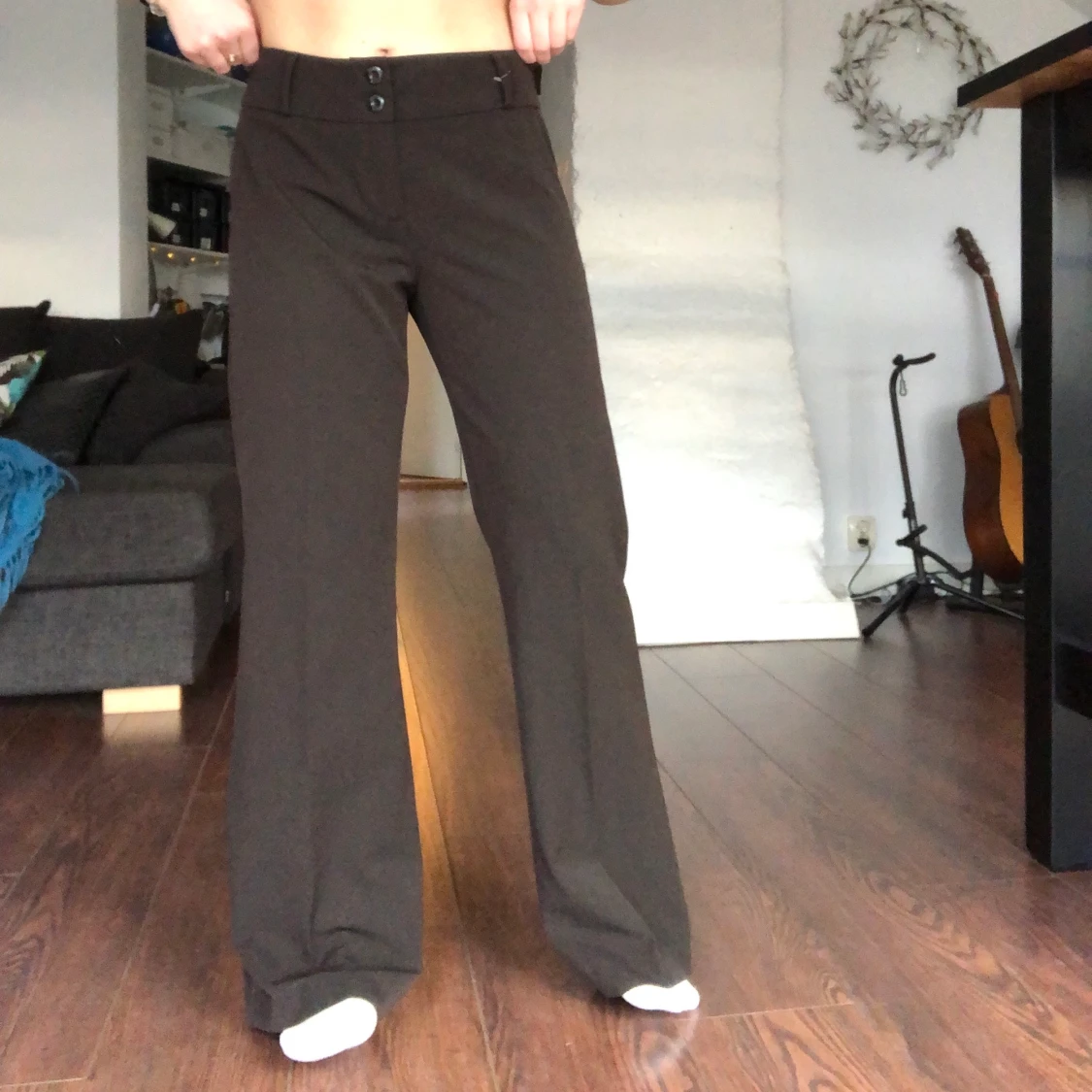 Bruna kostymbyxor - 90