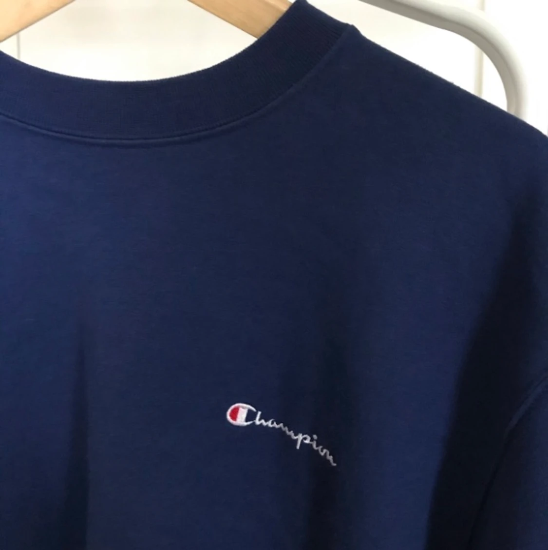 blå vintage champion sweatshirt - 90