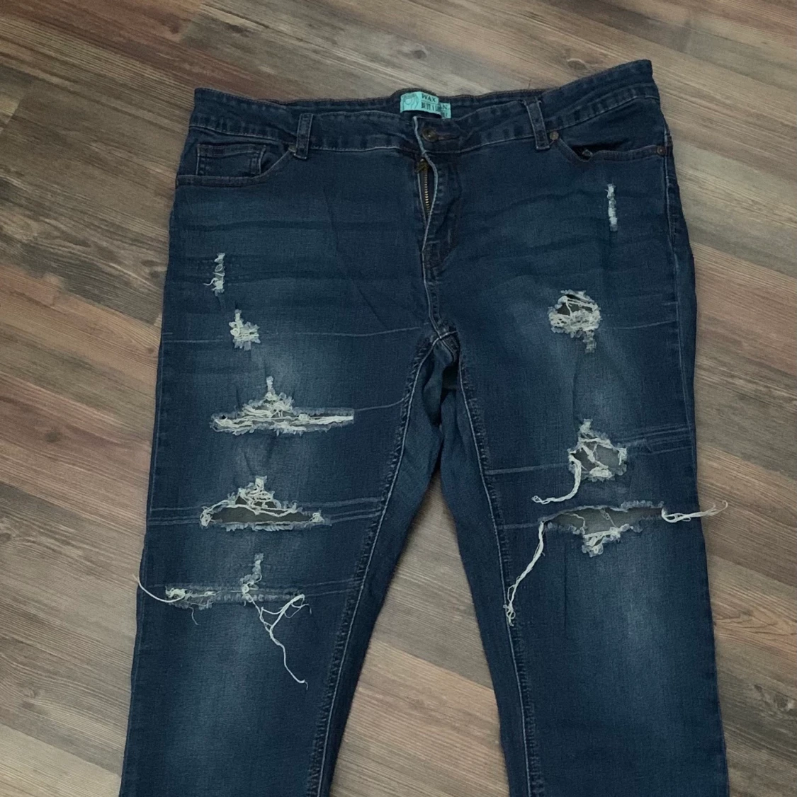 Blåa plus size jeans 