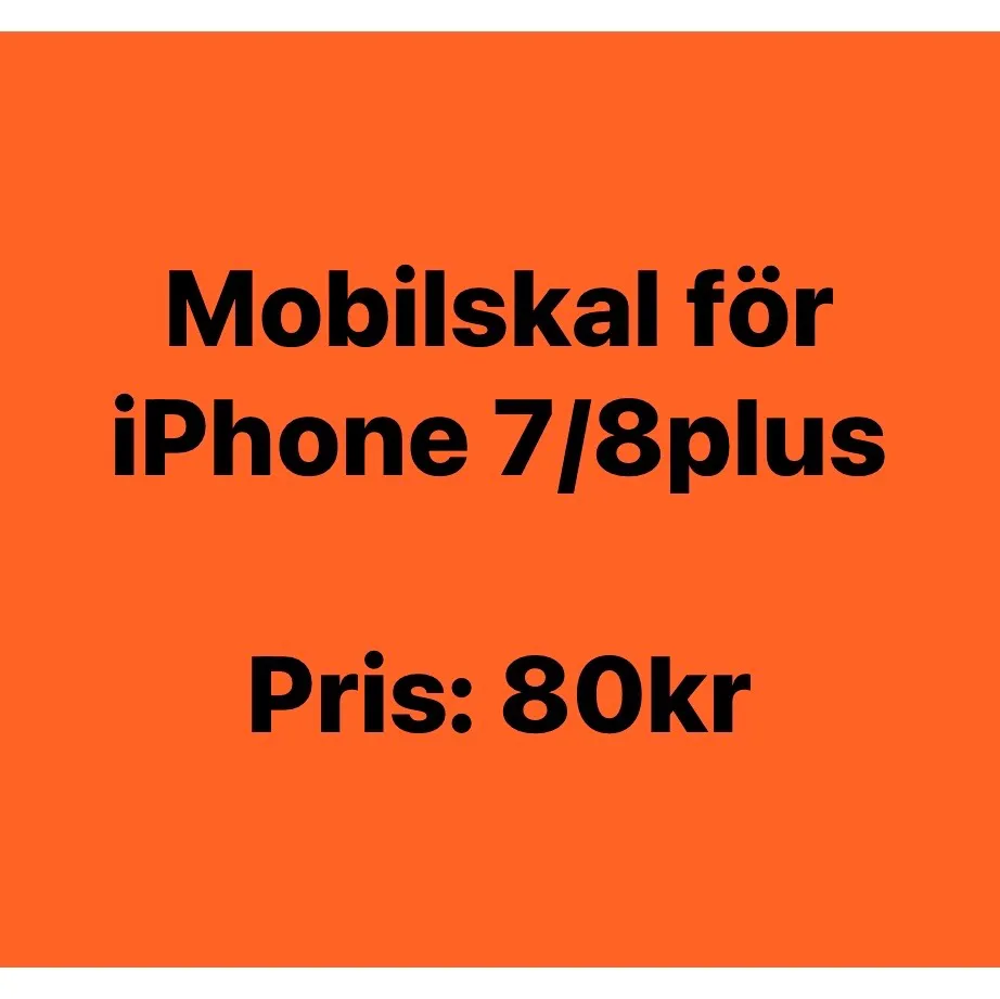 Mobilskal för iphone 7/8plus. Perfekt kvalitet. 100% nytt.   Hämtas i Storskogstorget, Näckrosen T-bana, Stockholm Eller frakt: 10kr. Accessoarer.