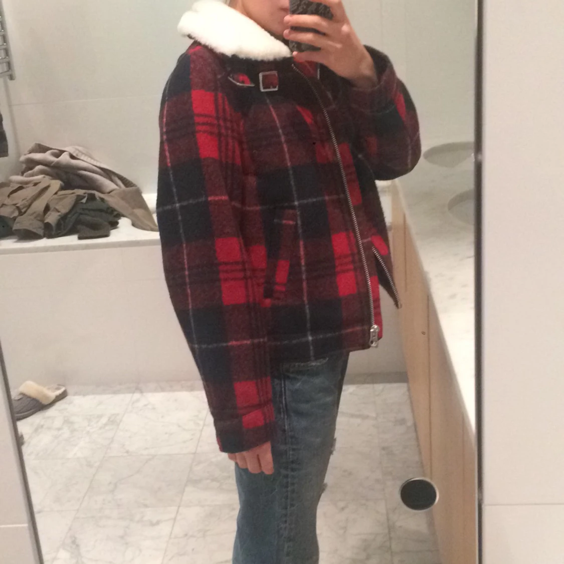 Kort shearling kappa - 90