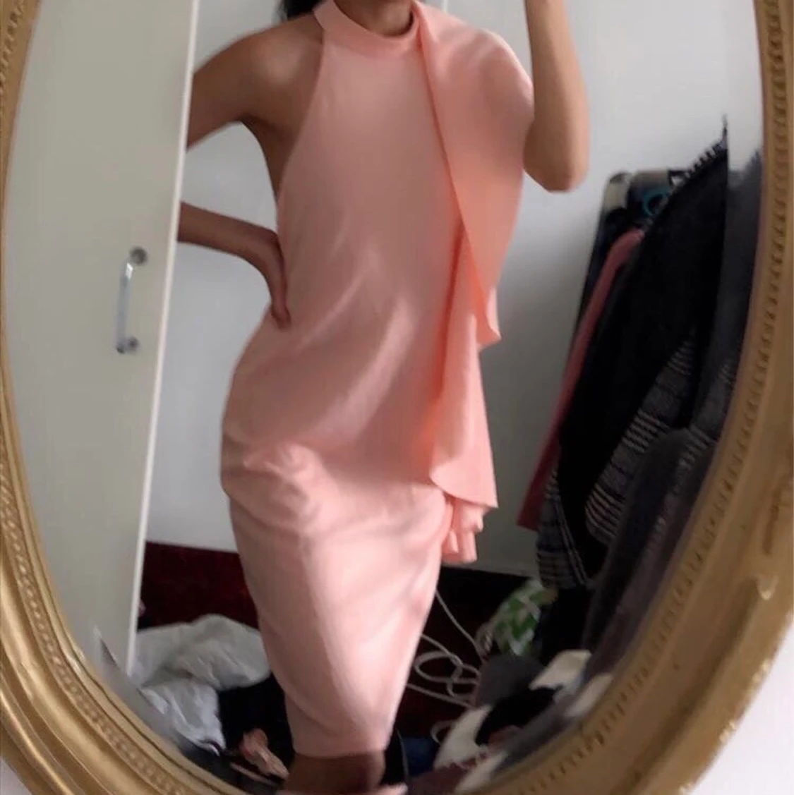 Babyrosa klänning i storlek M