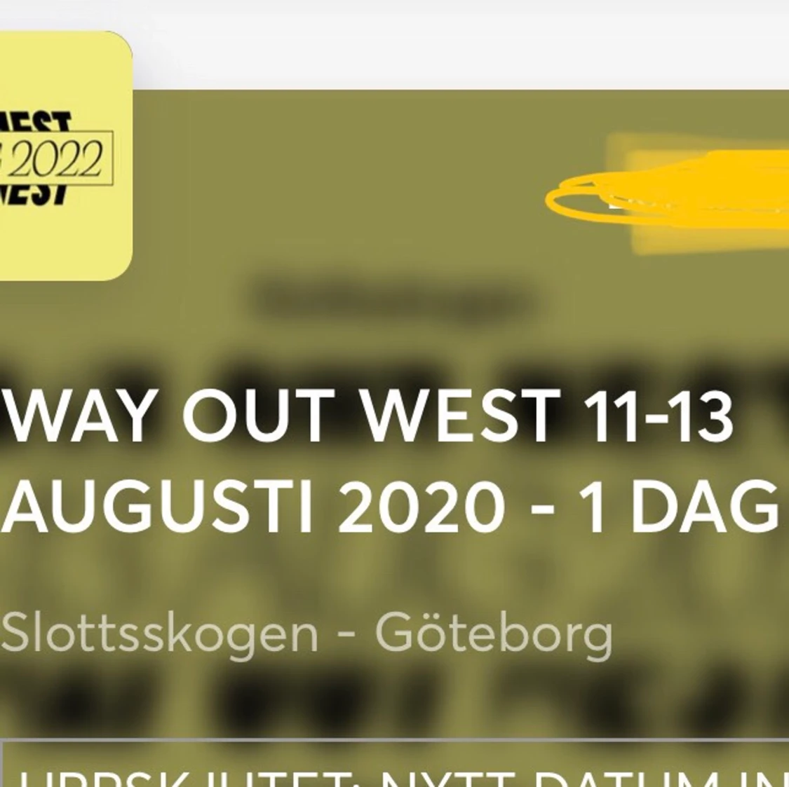 Way out west biljett