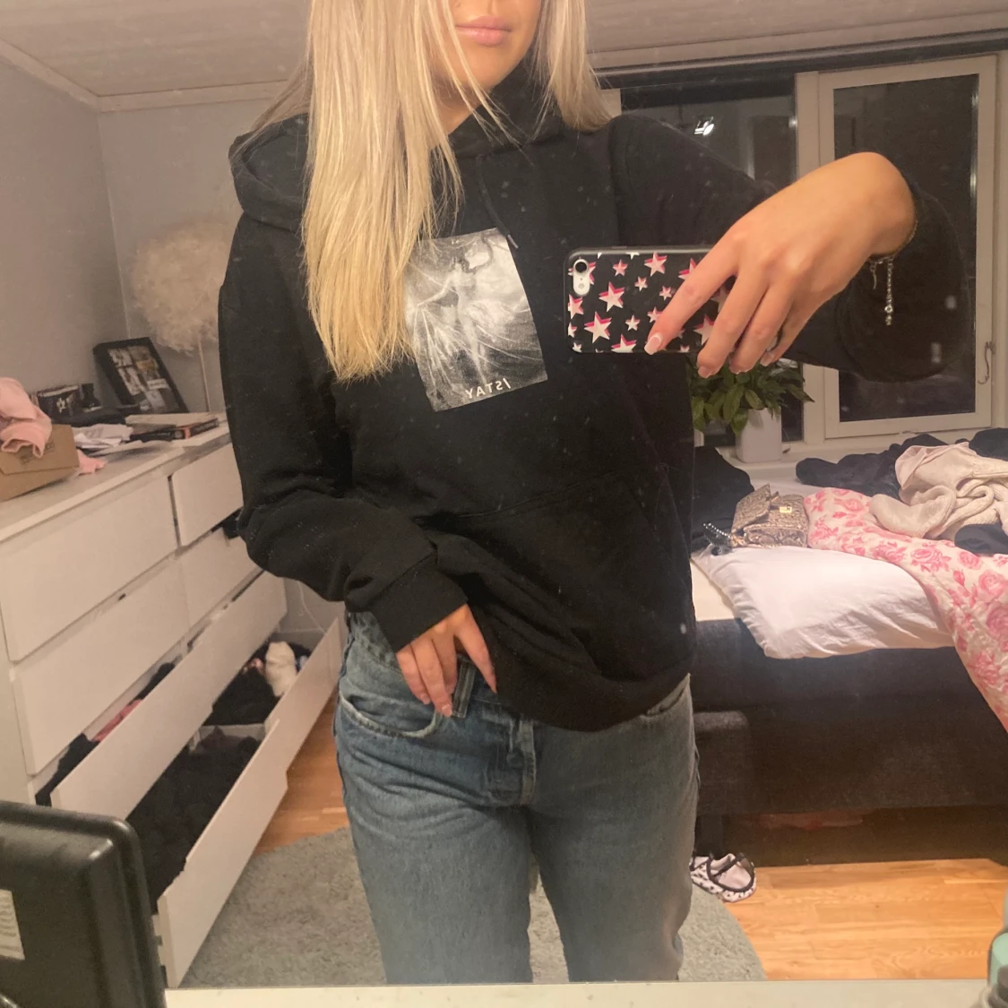 Hoodie med tryck  - 90