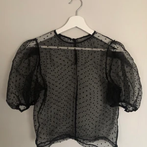 Mesh top - Zara - Mesh top från zara med puffärmar. Storlek S. Perfekt tröja till funkar både vinter sommar höst och vår!