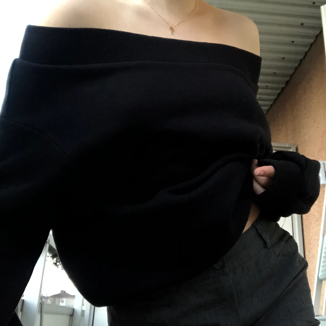 Svart sweatshirt  - 90