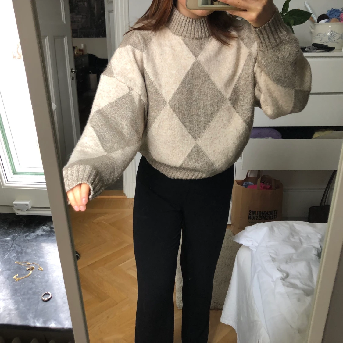 Rutig sweater - 90