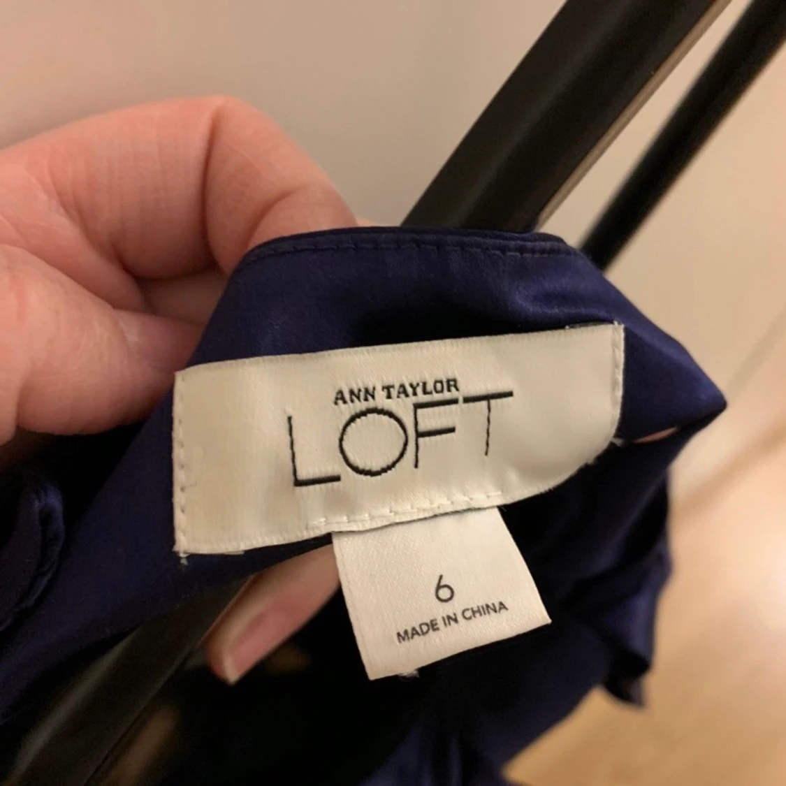 Ann Taylor Loft Blå Silke klänning Stl S - 91