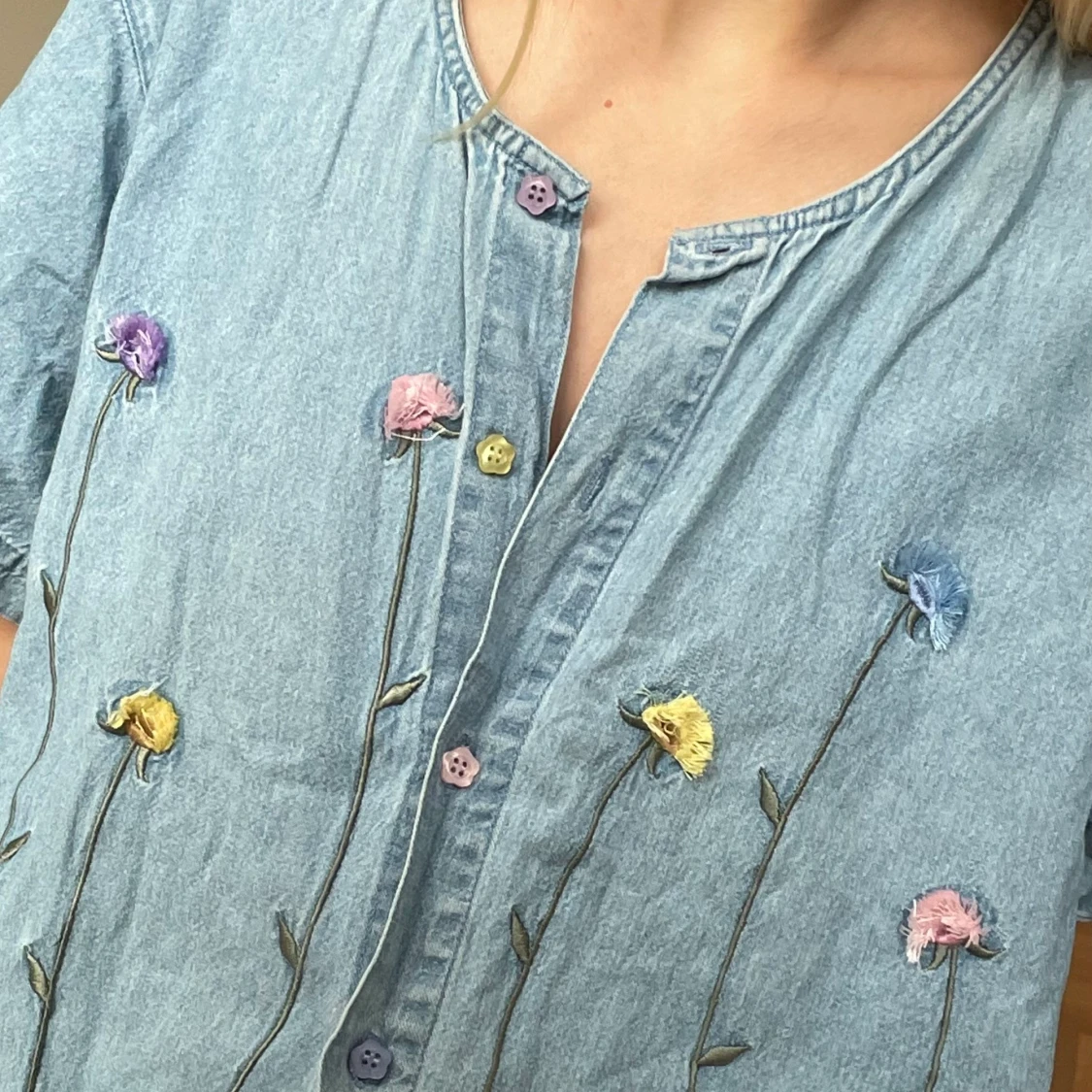 Sommerblomst top - 90