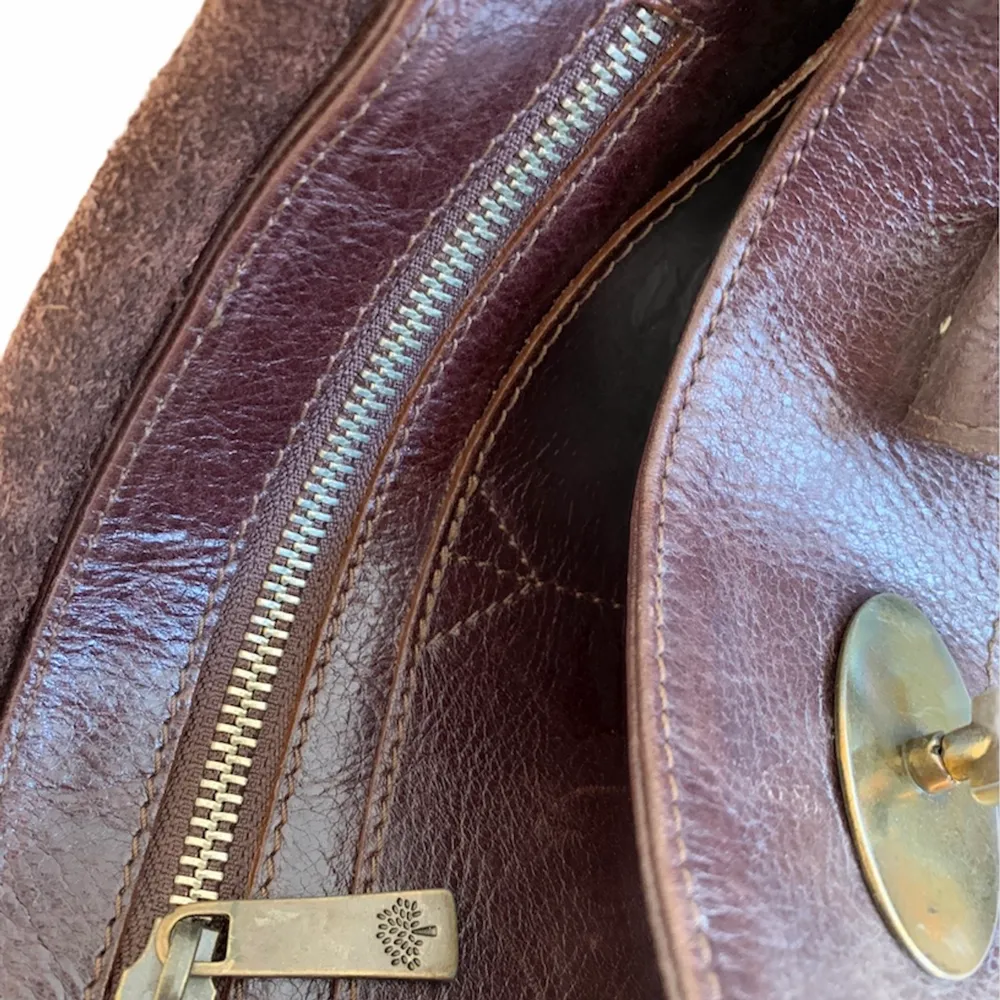 Leather bag, size medium-small, brown color, vintage, very good condition. Väskor.