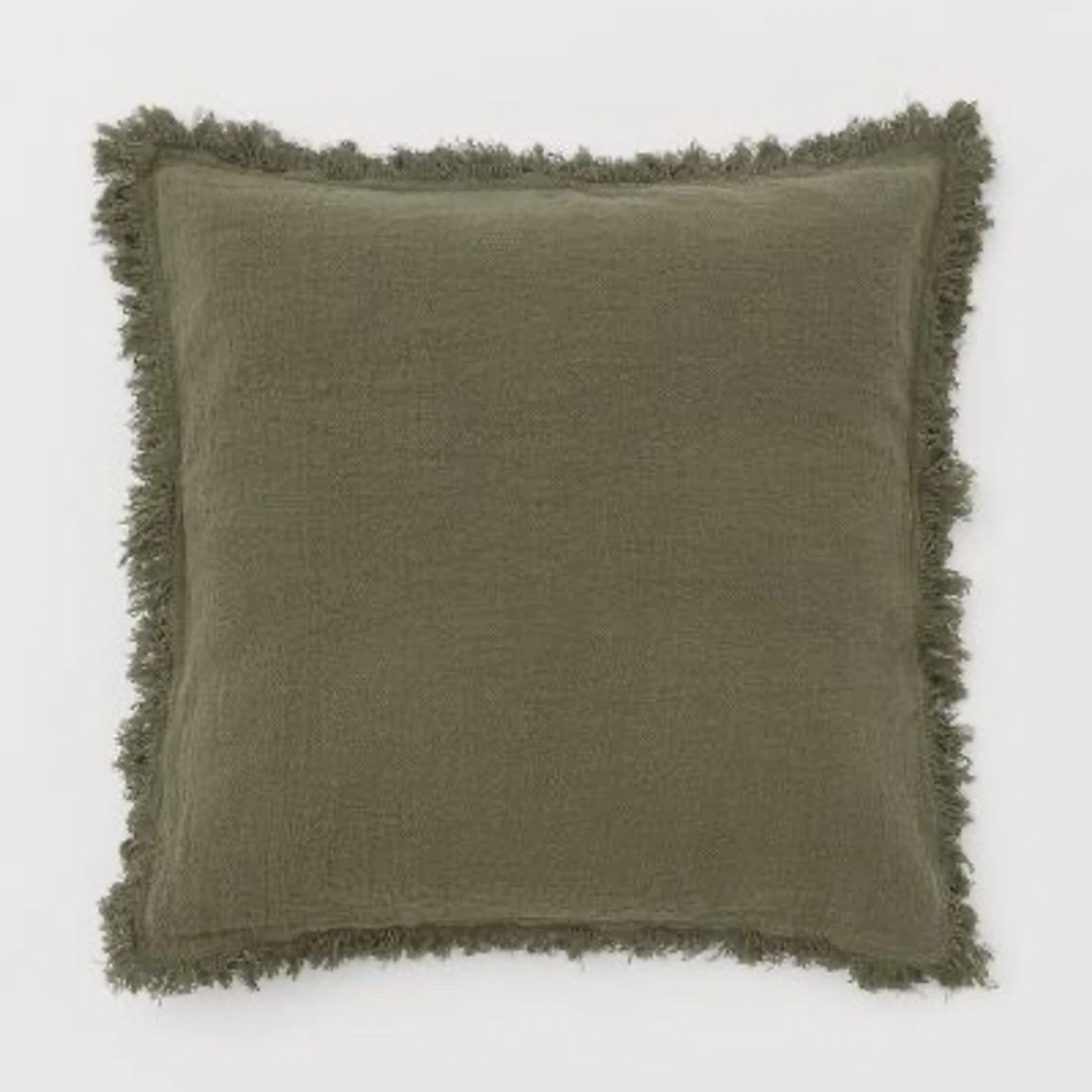 Två khaki kuddfodral