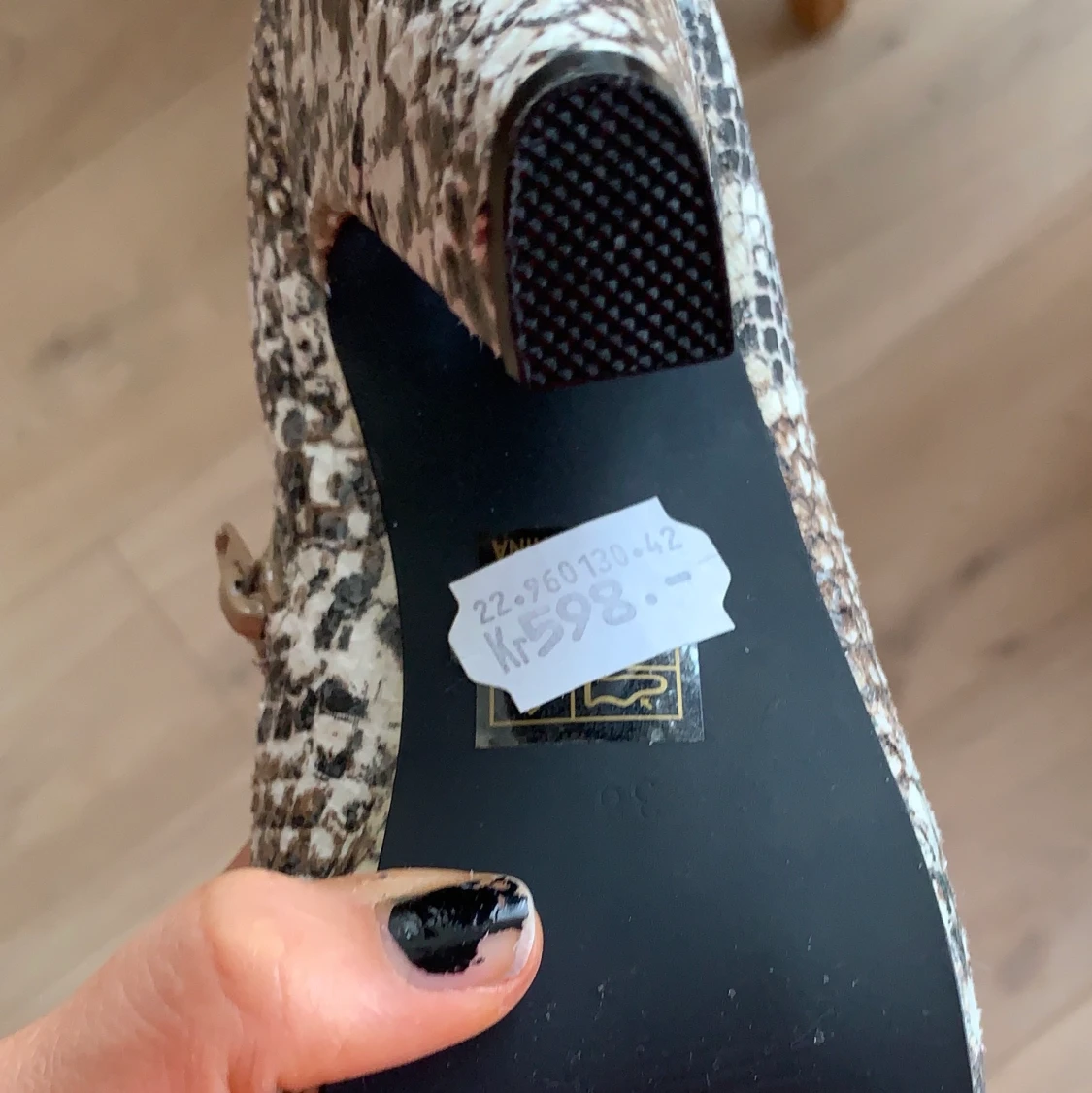 Snake print platform boots - 91