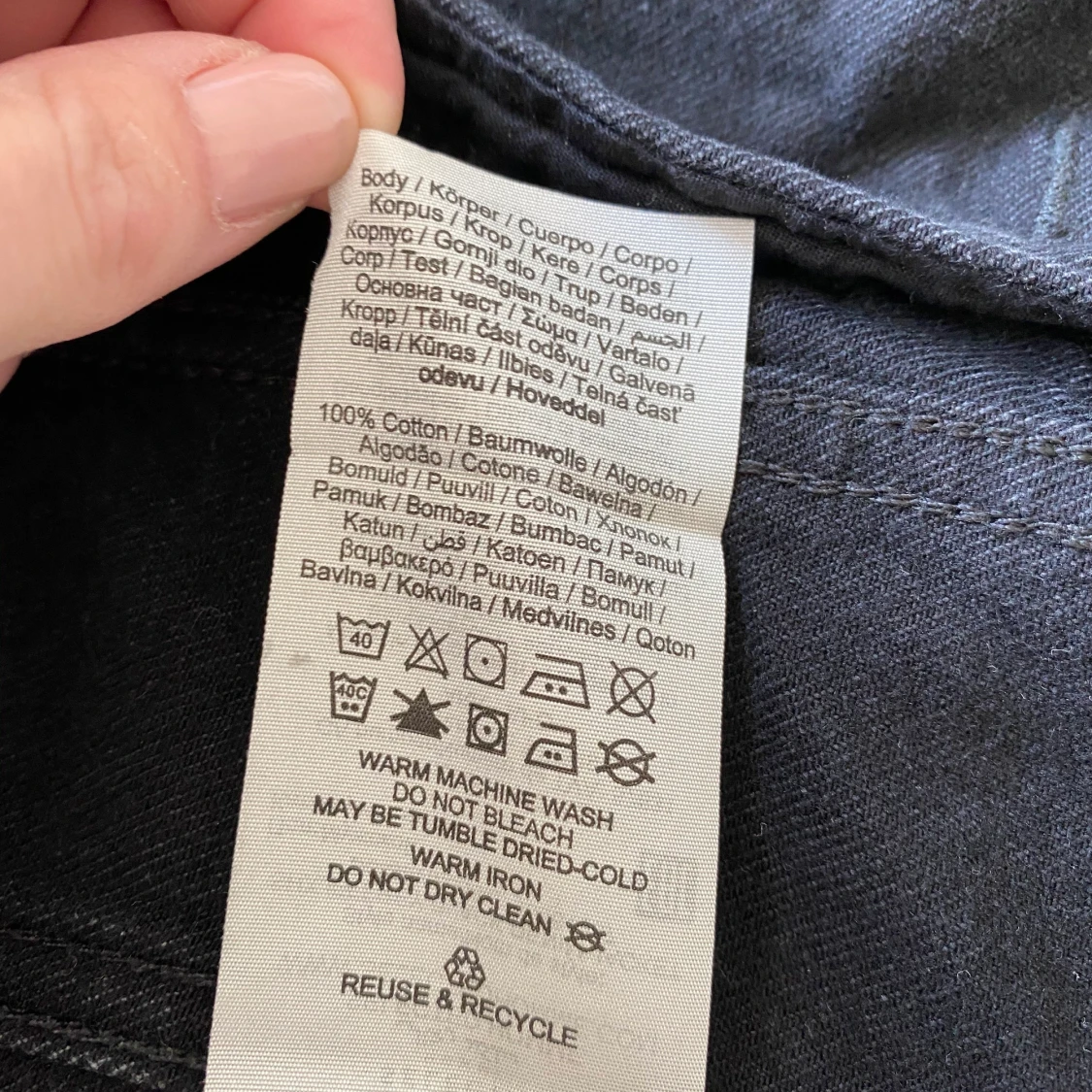 Jeansjacka off black strl L - 91