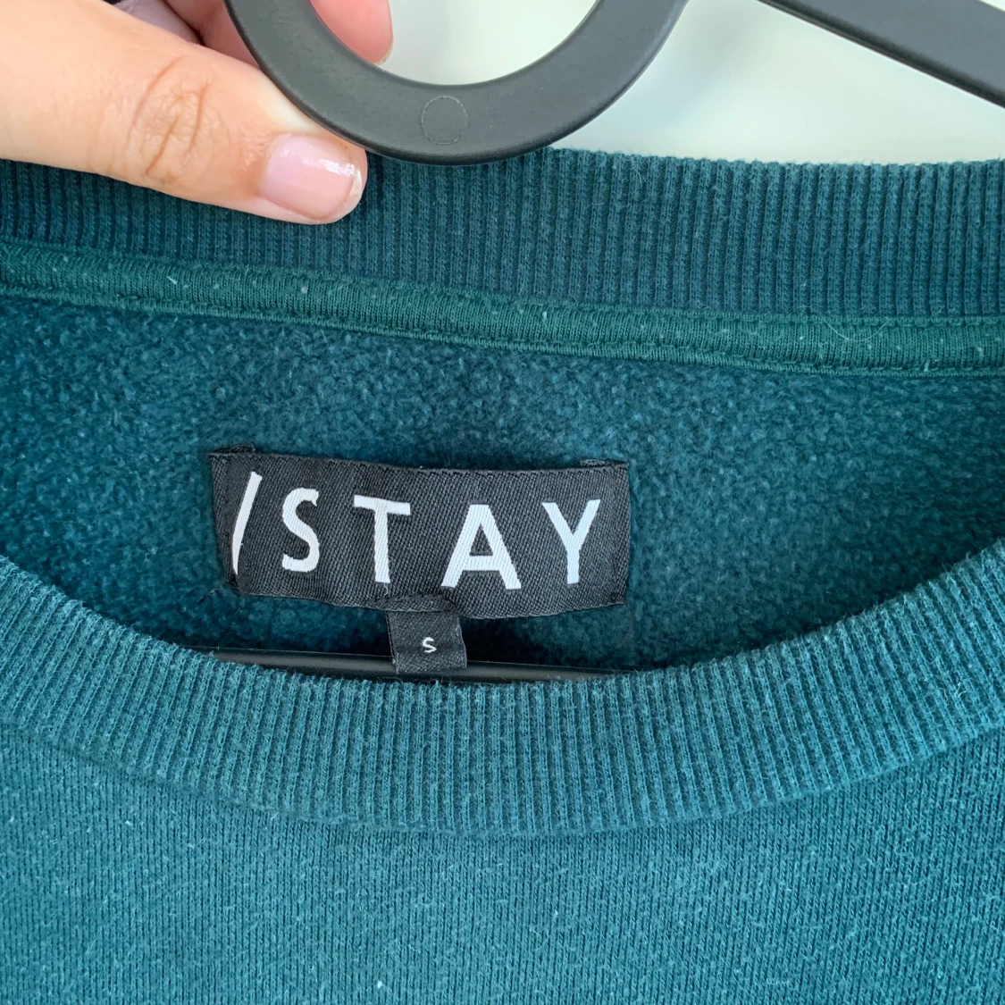 Grön croppad sweatshirt - 90