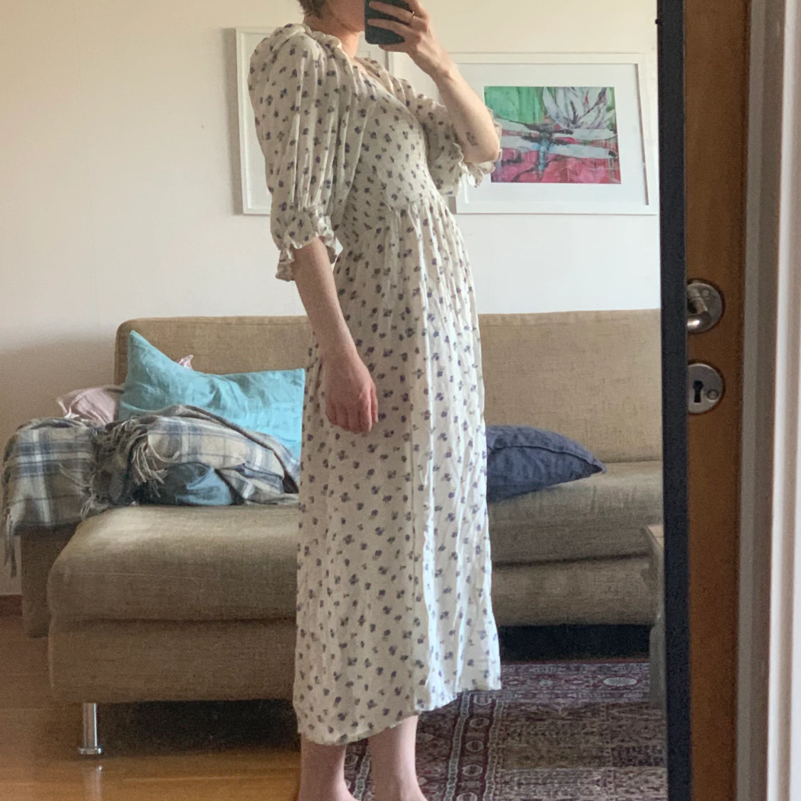 Utsåld Blommig Sommarklänning  - 90