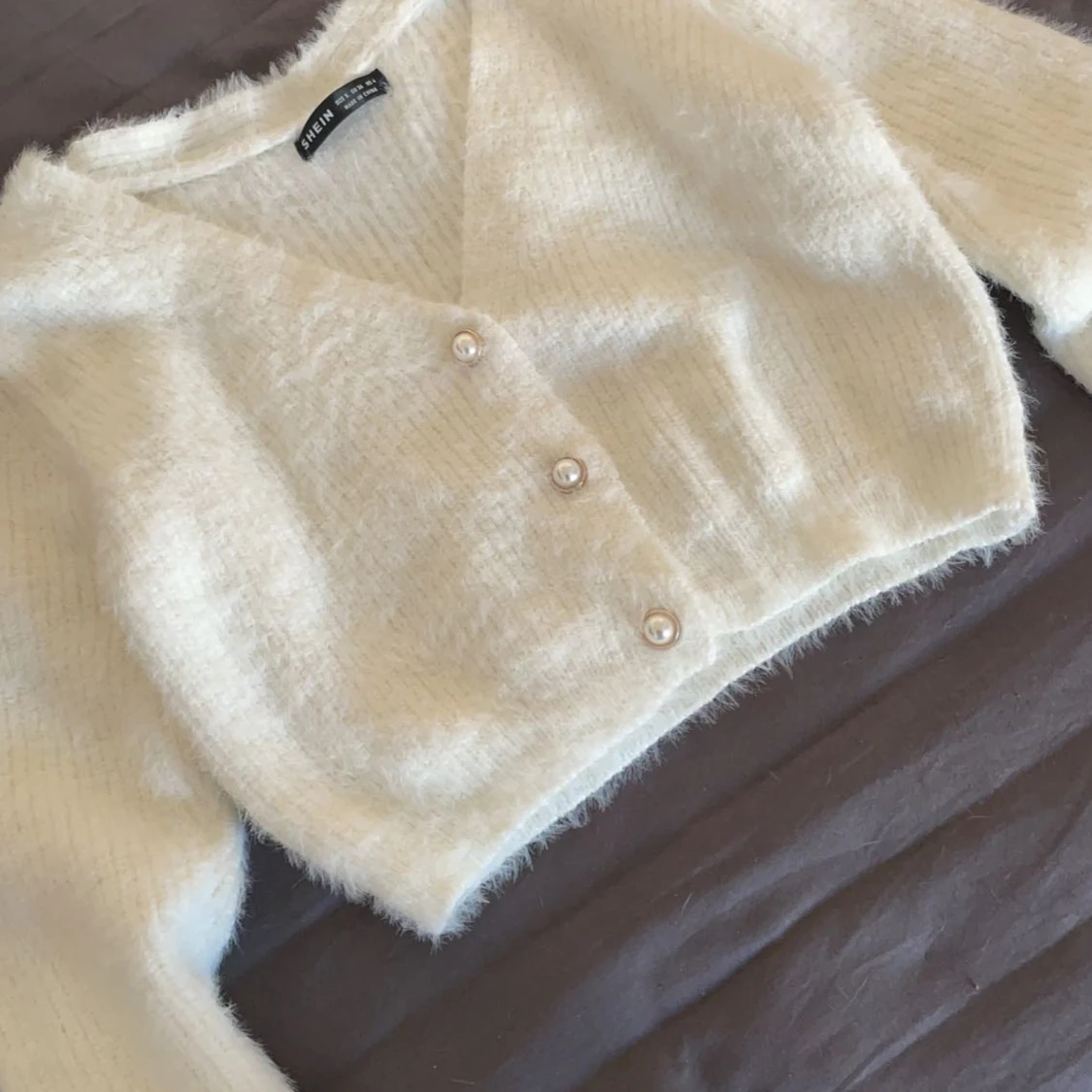 Kort fluffig cardigan strl 36 - 90