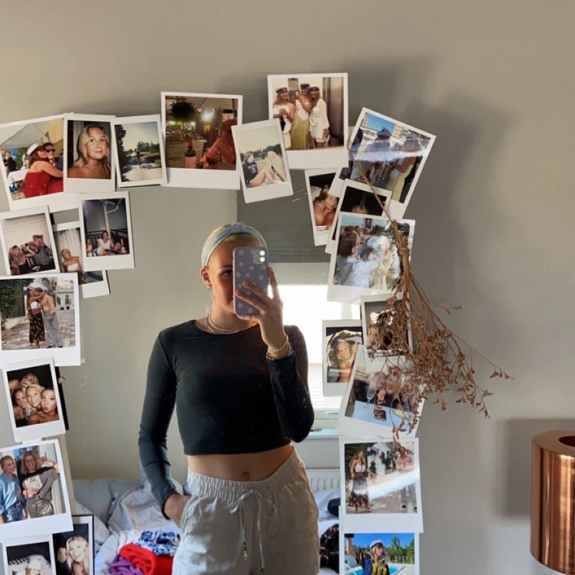 Svart cropad topp - 90