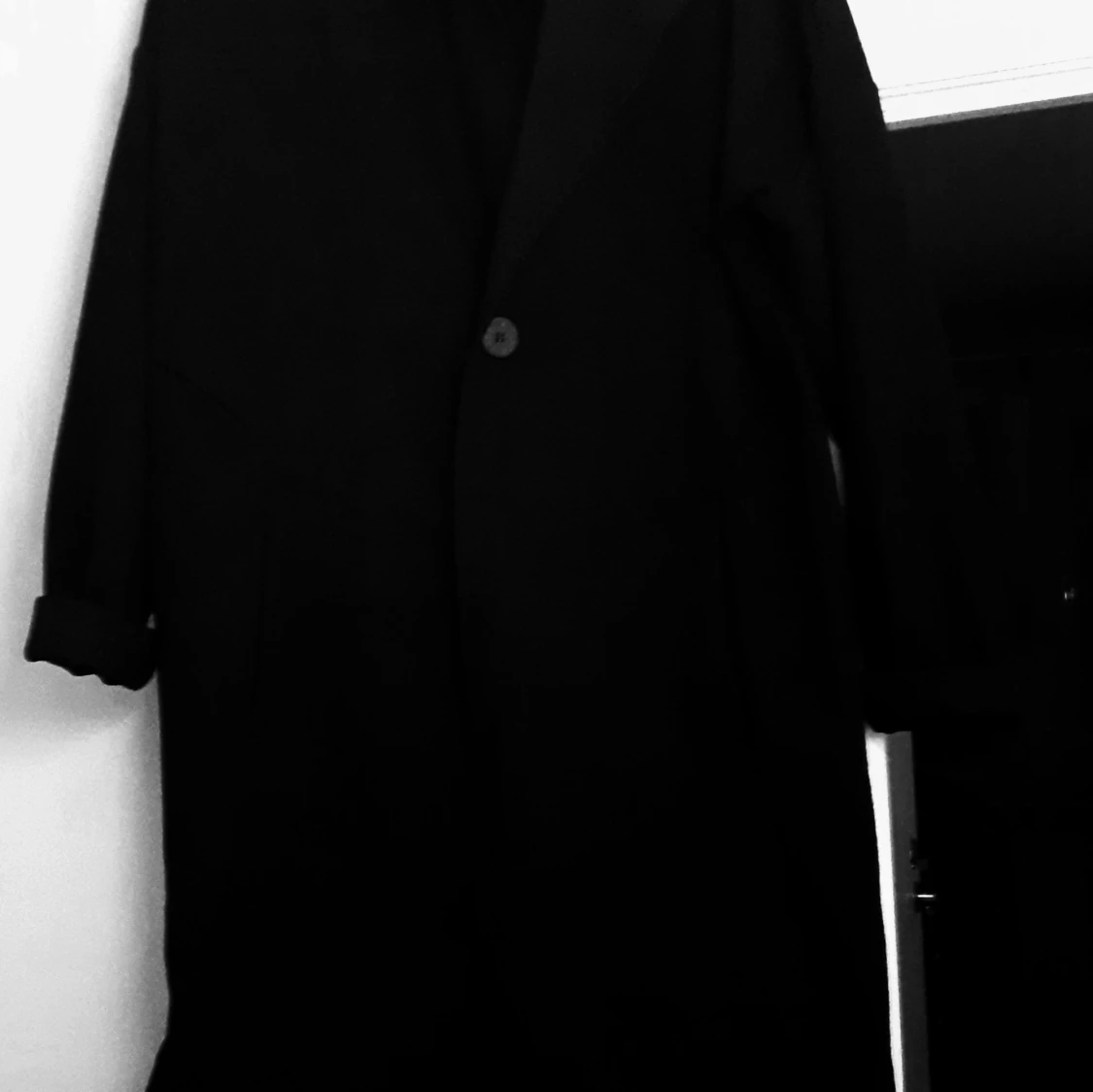 BLACK LABEL svart höstkappa strL - 90