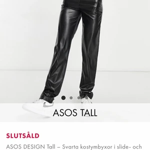 Skinnbyxor från Asos - Säljer mina Skinnbyxor från Asos, dom är tall och är långa på mig som är 174❤️ skriv privat till mig om ni vill ha fler bilder ❤️ (priset kan diskuteras)
