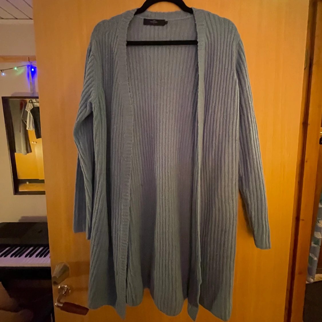 Blå lång kofta - 91