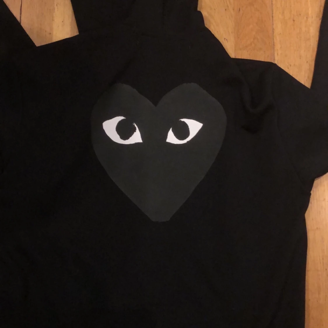 CDG play svart zip-up hoodie, storlek M - 90
