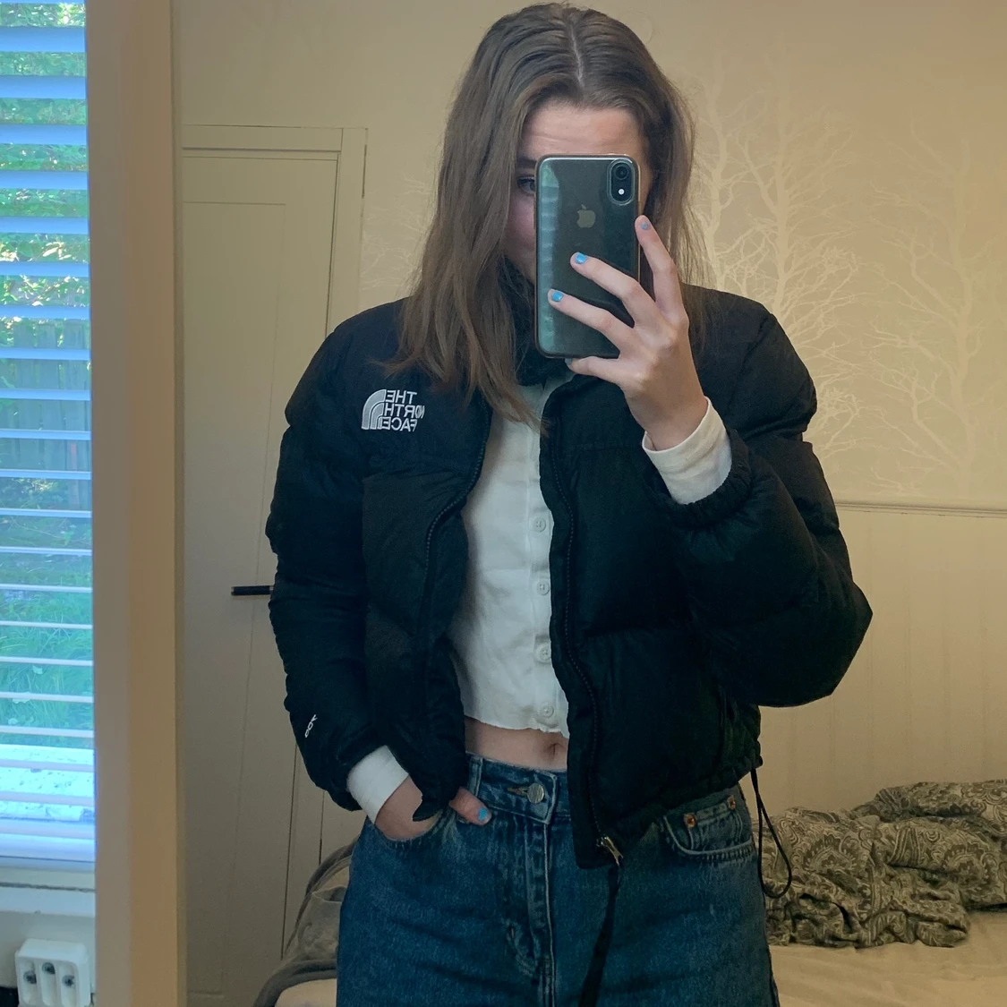 The North Face Nuptse Cropped jacka