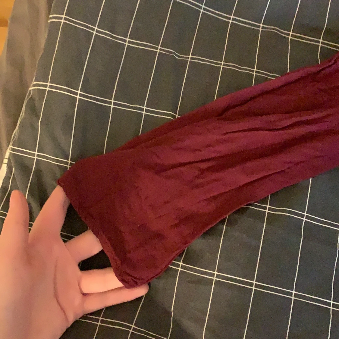 Vinröd kort klänning - 90