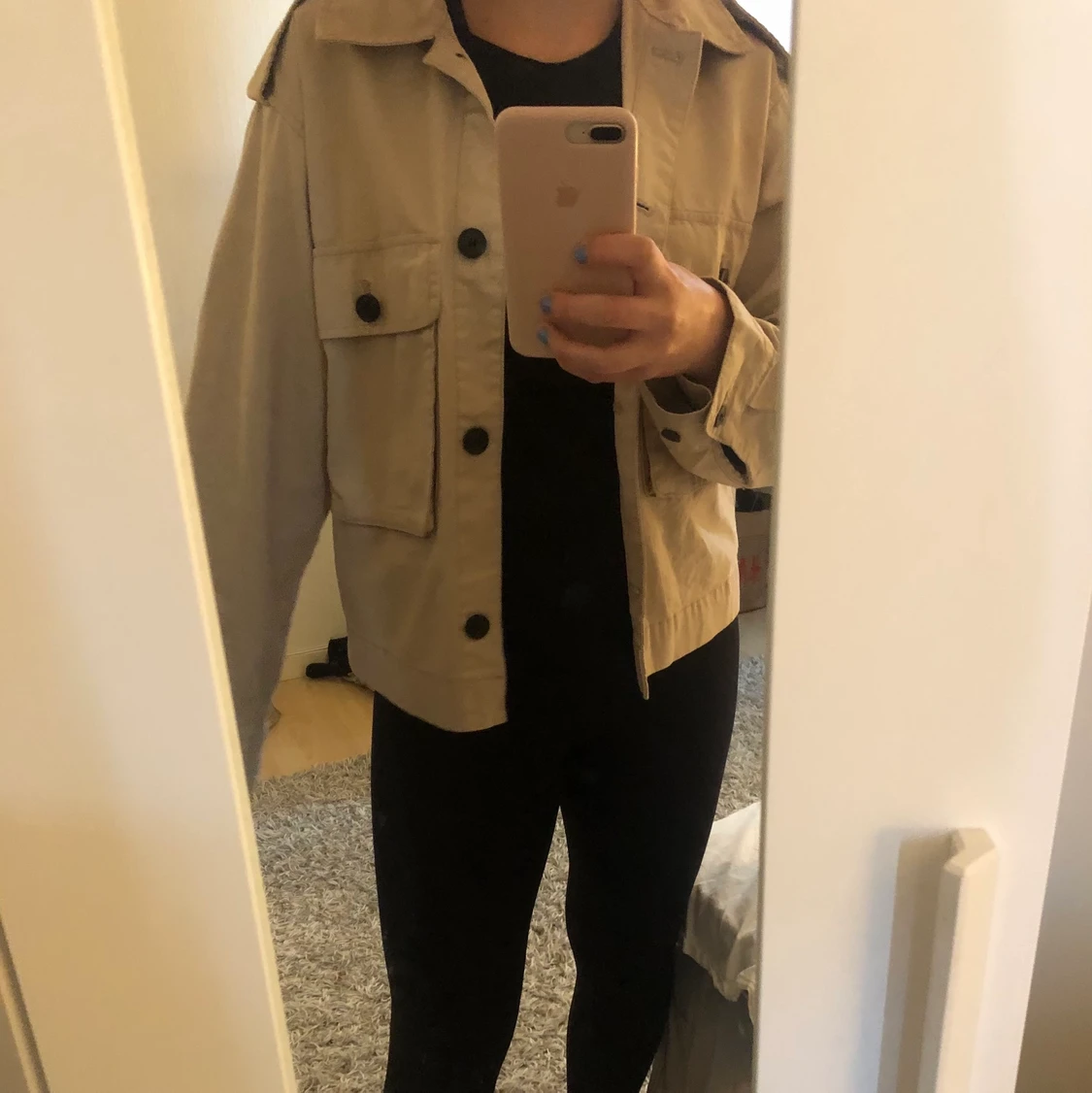 Beige vårjacka - 90