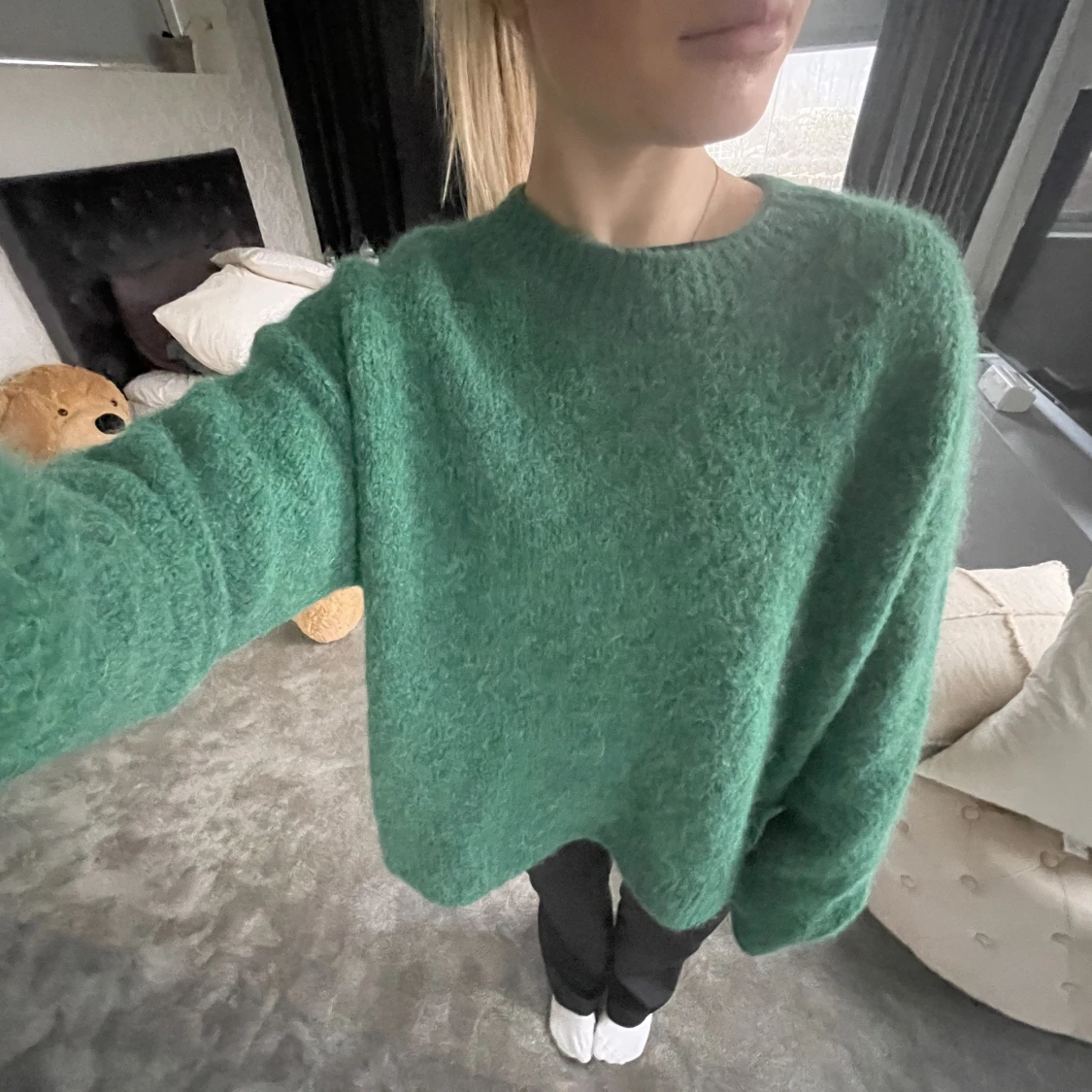 Grön stickad tröja 