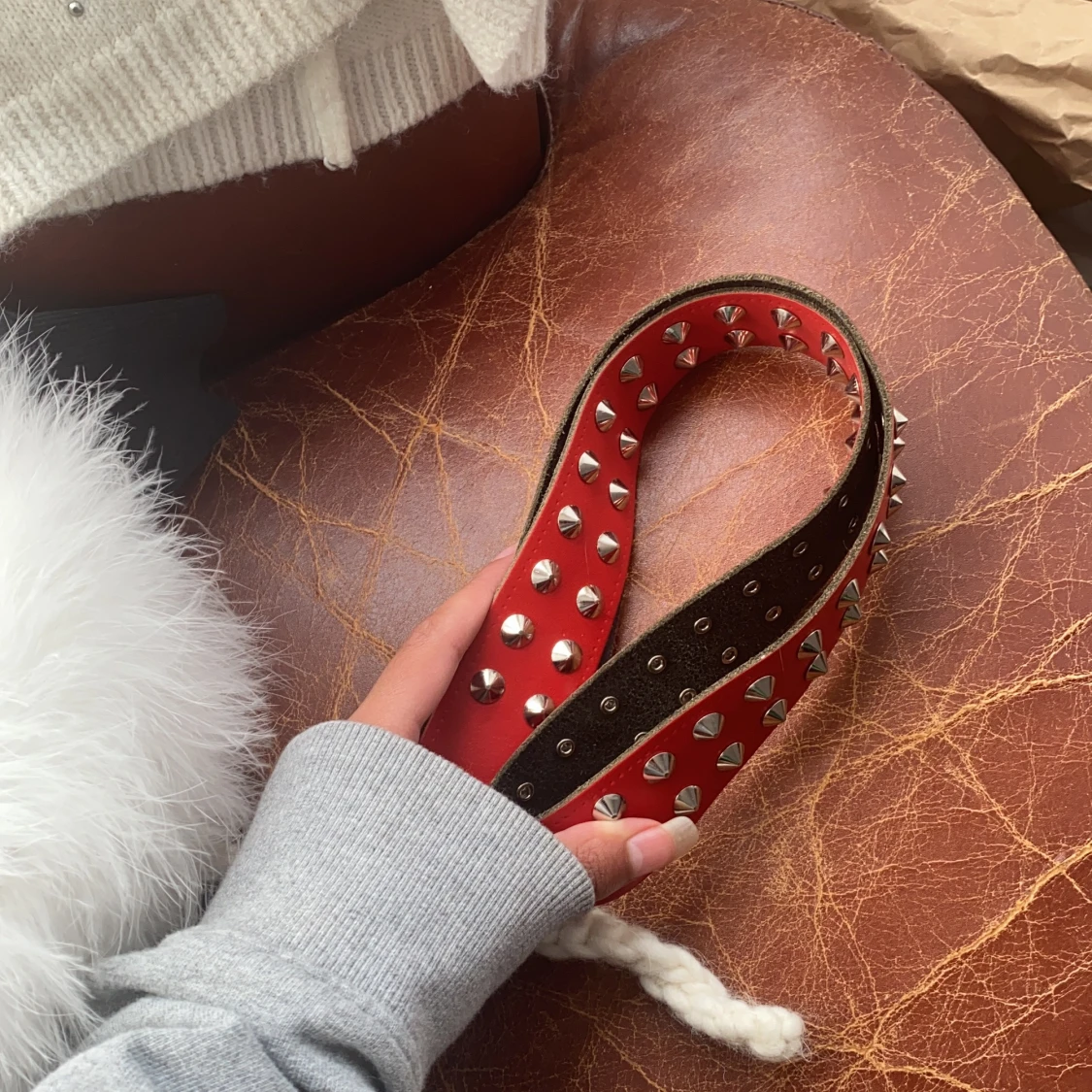 rött nitbälte - 90