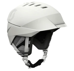 Vit skidhjälm från Scott stl. S - Vit skidhjälm från Scott, modell Coulter, stl. S i nyskick, enbart använd 4 dagar. Skidhjälmen är justerbar baktill, har mjuk skön vaddering på insidan och ett fäste med knapp för skidglasögon.  Nypris 999kr, mitt 599kr. Kan skicka fler bilder på begäran