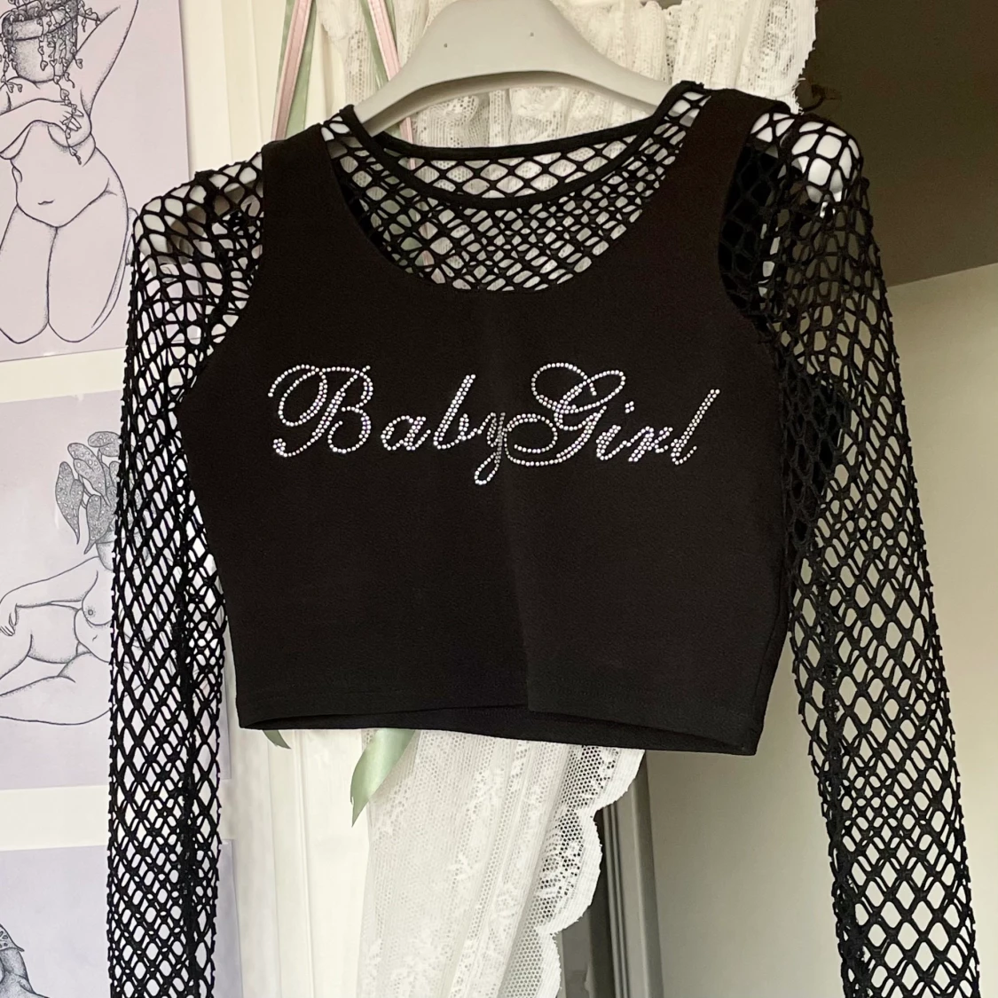 Nättröja med strass - 90