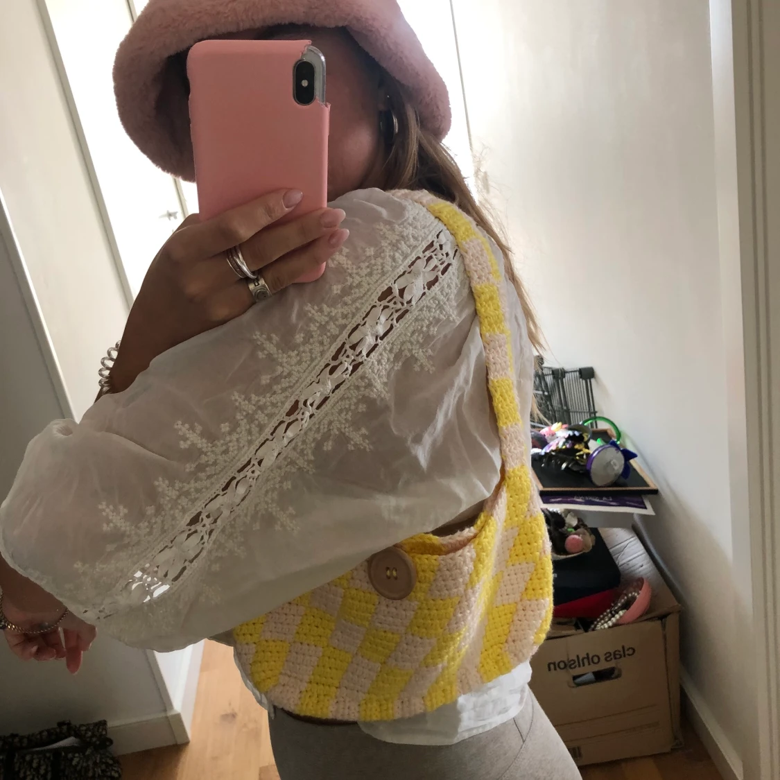 Virkad handväska - 91